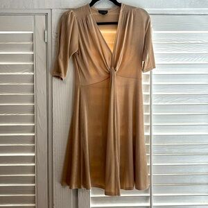 Topshop gold shimmery mini dress size 6